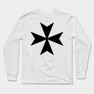 Cross of Saint John / Maltese cross (black) Long Sleeve T-Shirt